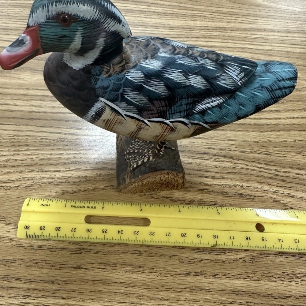 Glenn Huffman Wooden Bird Figurine - Multicolor